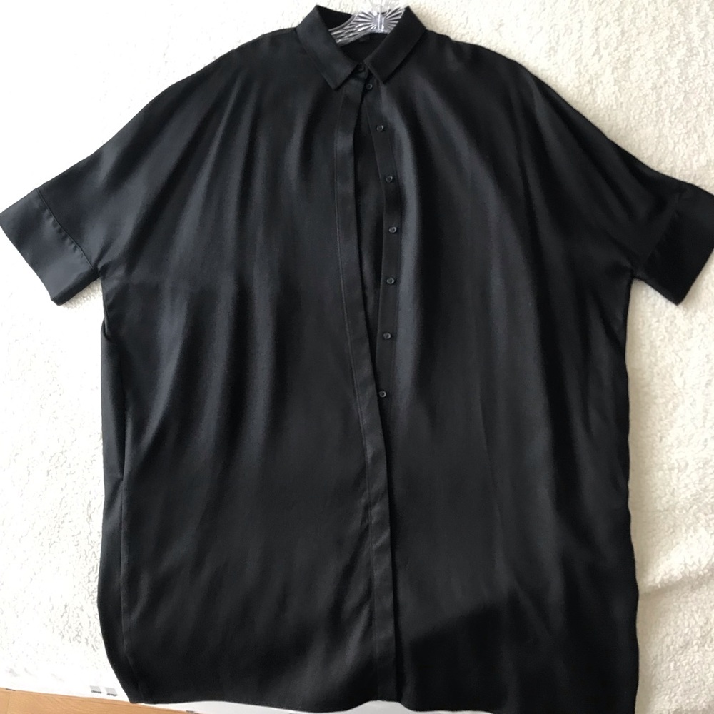 Black oversized Cos shirt dress
